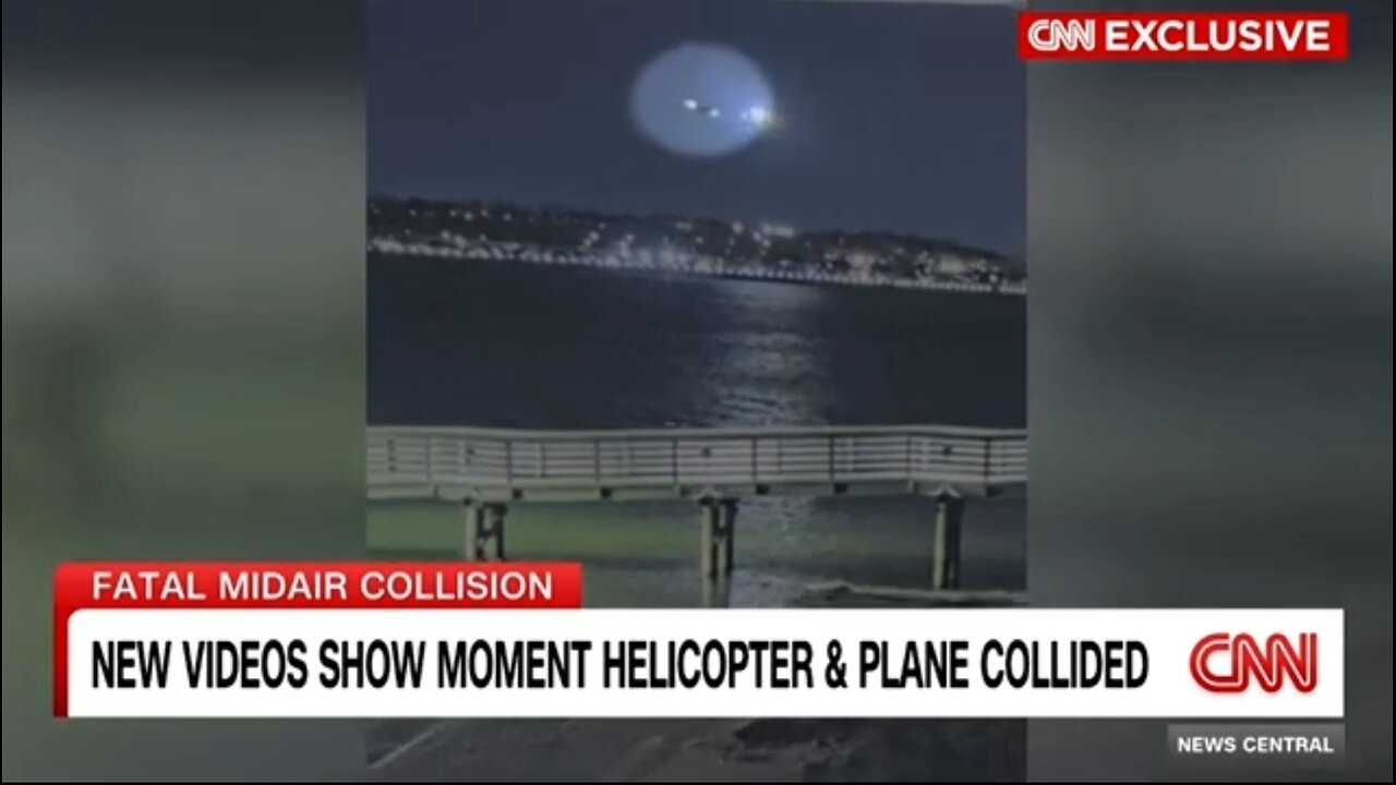 New Clearer Video Of Plane and Helicopter Colliding Over Potomac River