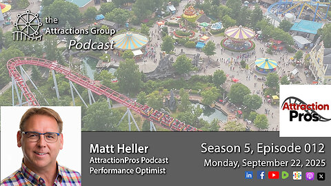 Season 5, Episode 012- Matt Heller of the popular AttractionPros Podcast | Attractions Group Podcast
