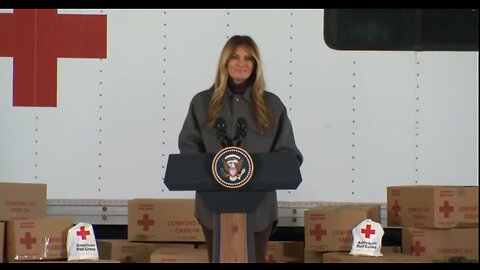 First Lady Melania Trump creates care packages for deployed service members