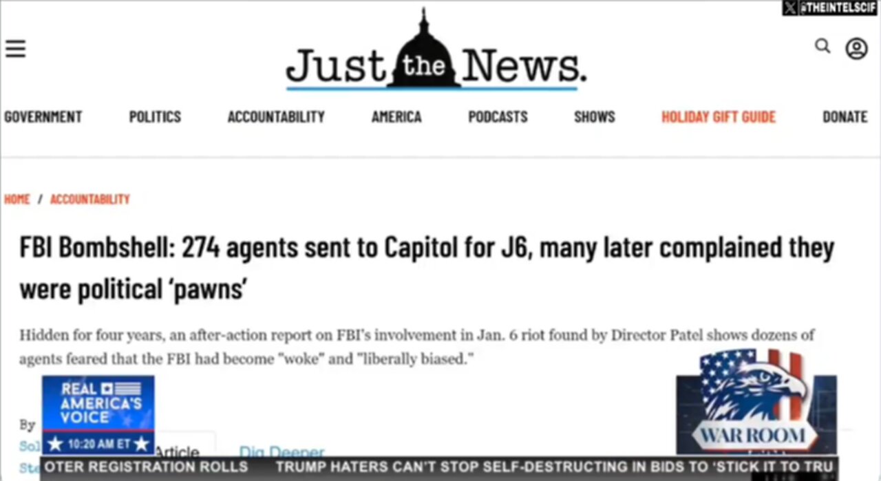 275 FBI AGENTS CONFIRMED to be present during January 6th