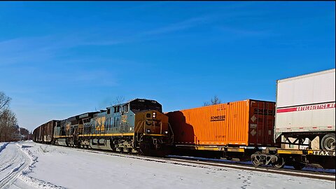 CSX Traffic 2-22-25 East Of Syracuse MY on the CSX Syracuse Terminal Subdivision