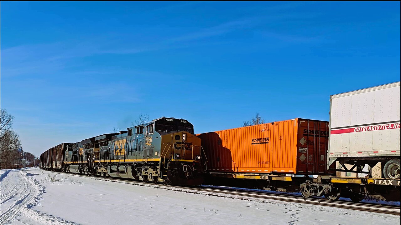 CSX Traffic 2-22-25 East Of Syracuse MY on the CSX Syracuse Terminal Subdivision