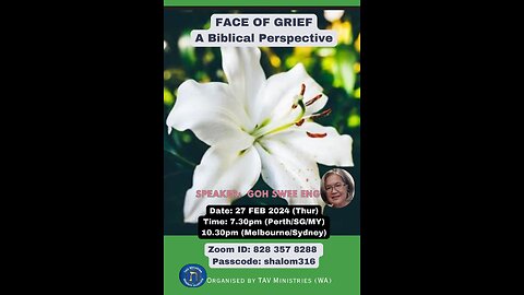 Face of Grief - A Biblical Perspective.