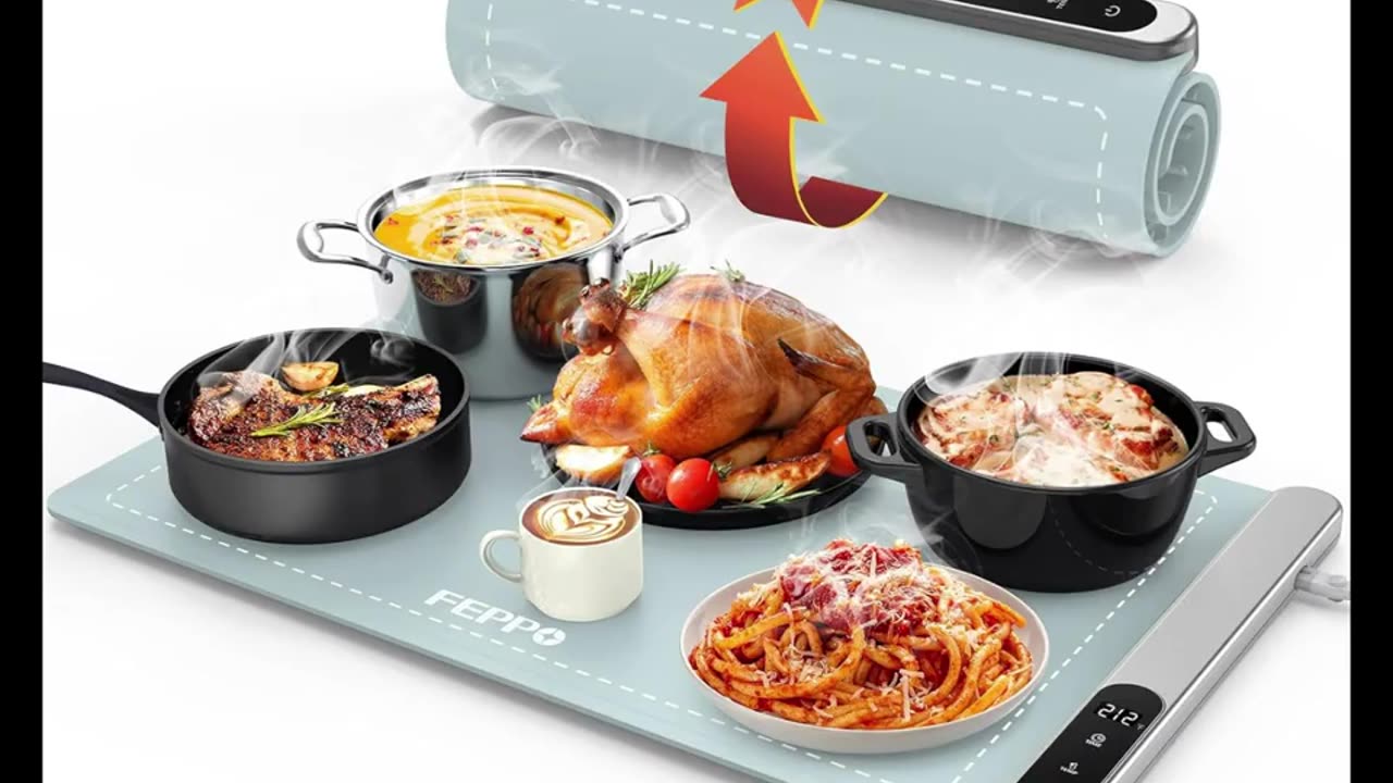 🔥 Keep Your Food Warm & Fresh Anytime! 🔥 Introducing the FEPPO Food Warming Mat