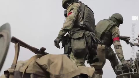 The crew of the anti-aircraft missile battery performing fire missions to destroy enemy drones