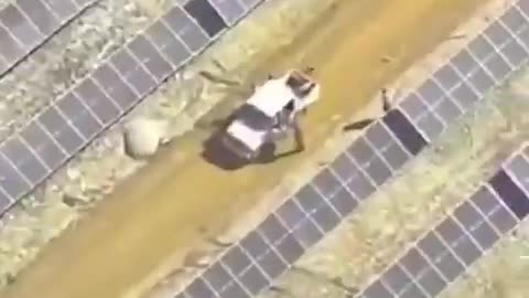 Solar panels in the desert