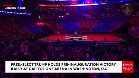 Trump Plays Video About Illegal Immigration At Victory Rally, Previews Post-Inauguration Actions