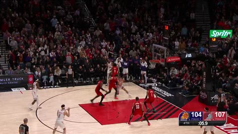 1.7 SECONDS LEFT! O'Neale ties it from DEEP! 😱 OT in Portland! #NBA