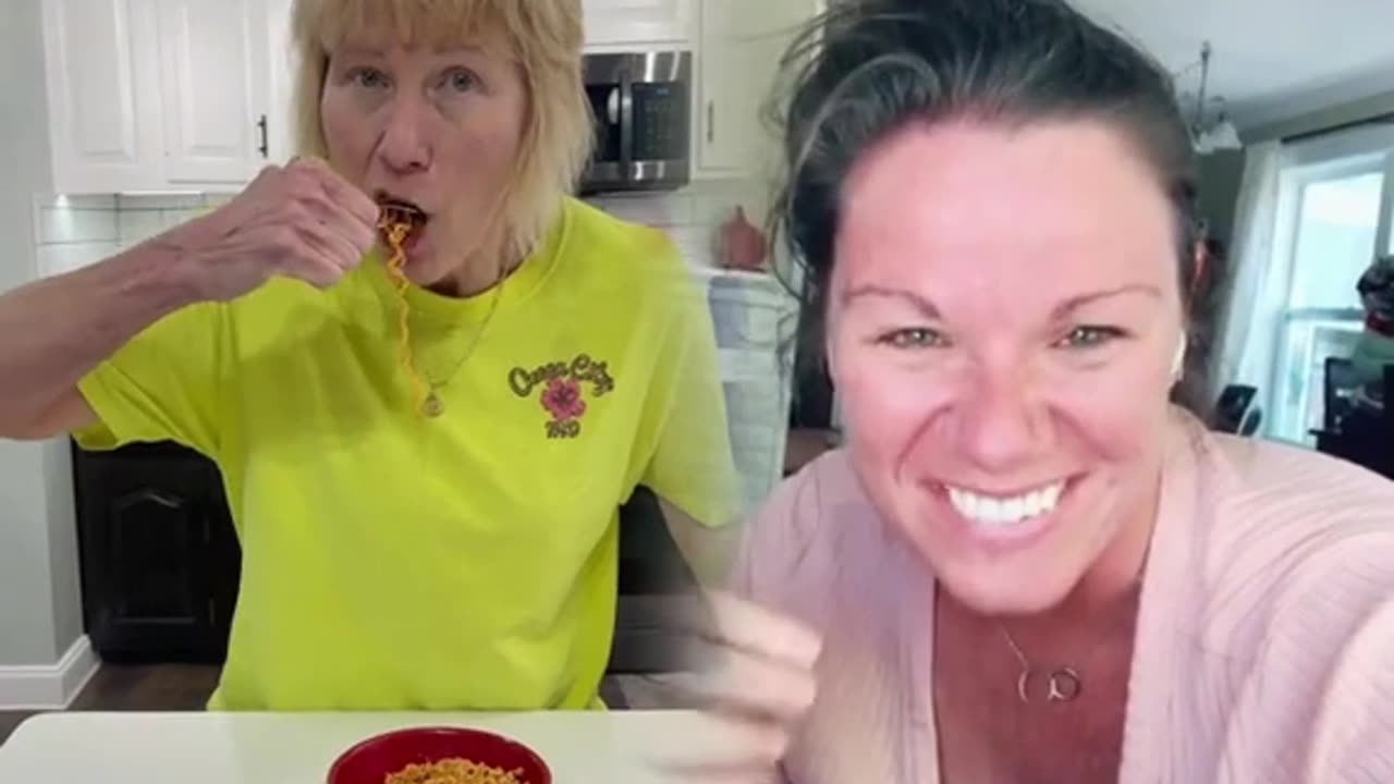 Mom tries Buldak Noodles gone wrong