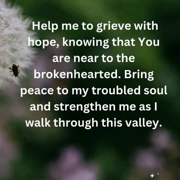 Prayer for Healing from Grief