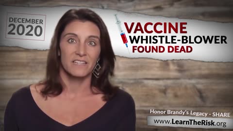Vax Whistle Blower, Brandy Vaughan - Found Dead 08 Dec 2020