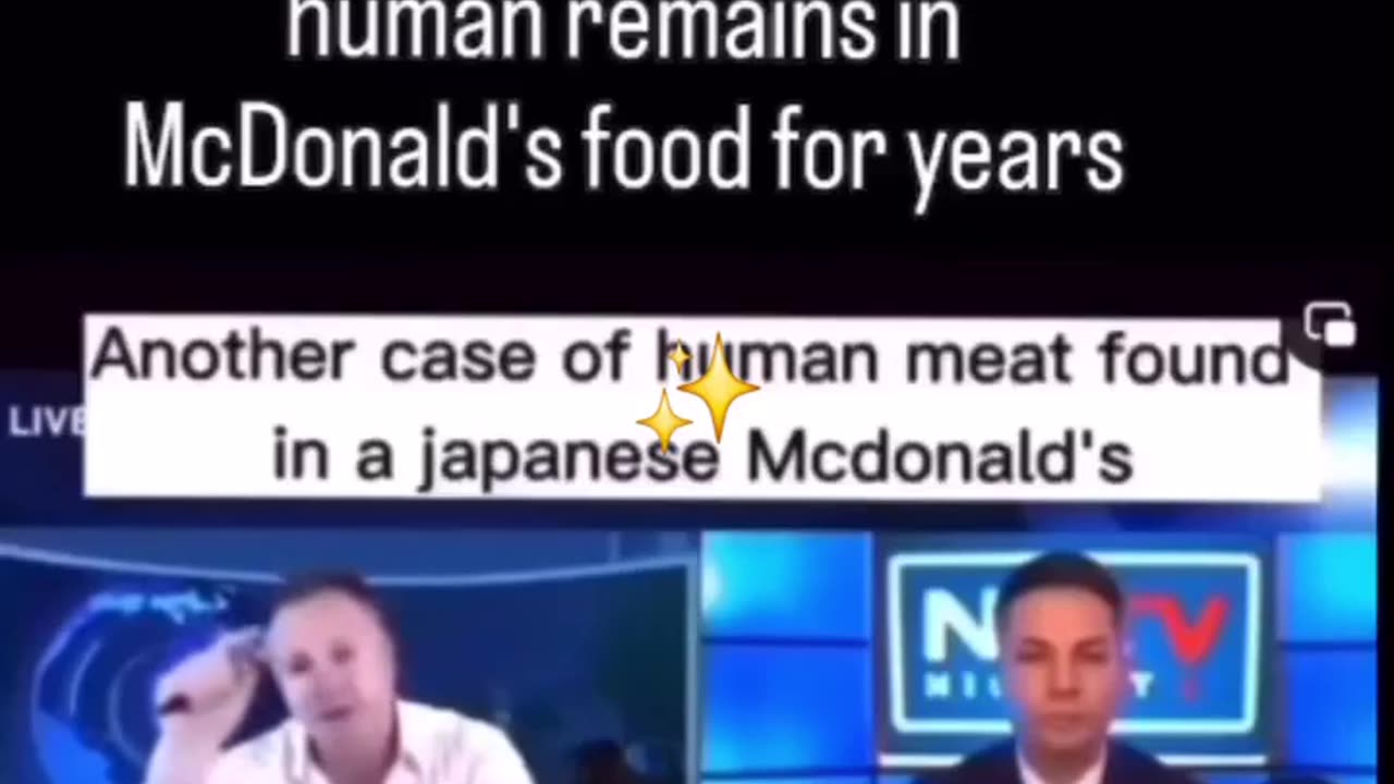 McDonald's human burger and vaccinated french fries? 🍔🍟👁️