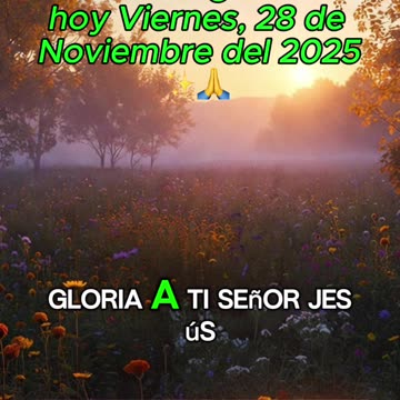 🙏✨ Evangelio de hoy Viernes, 28 de Noviembre del 2025✨🙏