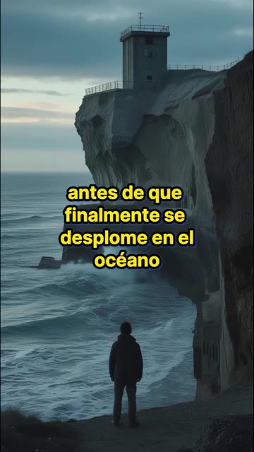 Un búnker antinuclear resiste sus últimos días frente al océano.