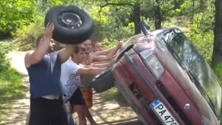 😂🔧 Wait For The Ending... Tire Change Disaster! | FunFM