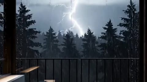 Creating a Cozy Heaven 🌧️⚡ | Heavy Rain & Lightning Ambience