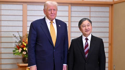 Imperial welcome for Trump as he meets Japan's emperor