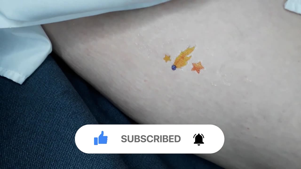 fire asteroid temporary tattoo sticker magic art design