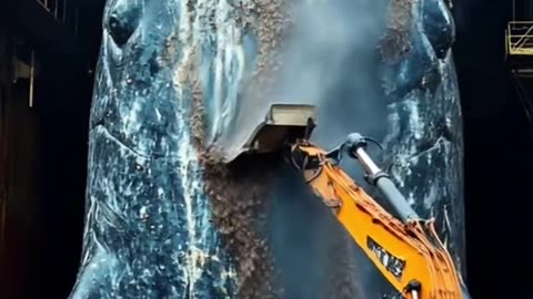 Cleaning years of barnacles off a rescued whale