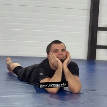 Umar Nurmagomedov Watches in a Cute Pose as Khabib Gives Instructions
