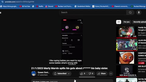 Zexyo using sound changer saying he loves raping babies