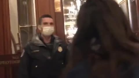 Buried video of Ashli Babbitt inside the Capitol on January 6th moments before Michael Byrd shot her