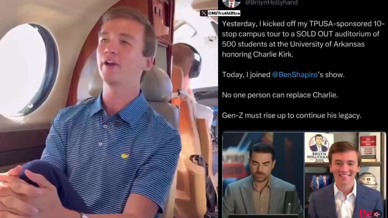 Brilyn Hollyhand: Private Jet, about to kick off my 10-Stop TPUSA Sponsored Campus Tour.