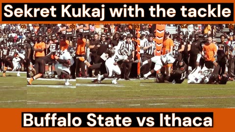 Prototype 308: Buffalo State's Sekret Kukaj with the tackle vs Ithaca
