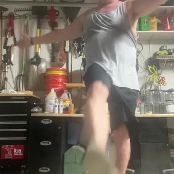 Move 15 of 16... Standing Cross-Toe Touches!