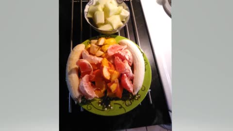 My Fruit Plate & Melon Bowl looked especially photographic today 9-25-25!!!