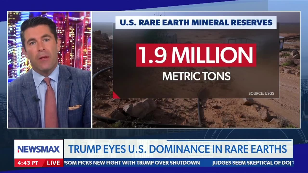 We have 1.9 million metric tons of rare earth minerals in the US
