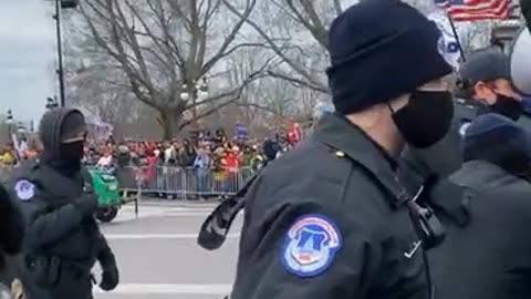 2021.01.06 - 1:44 p.m. - Pam Hemphill breaches the police line for the first time