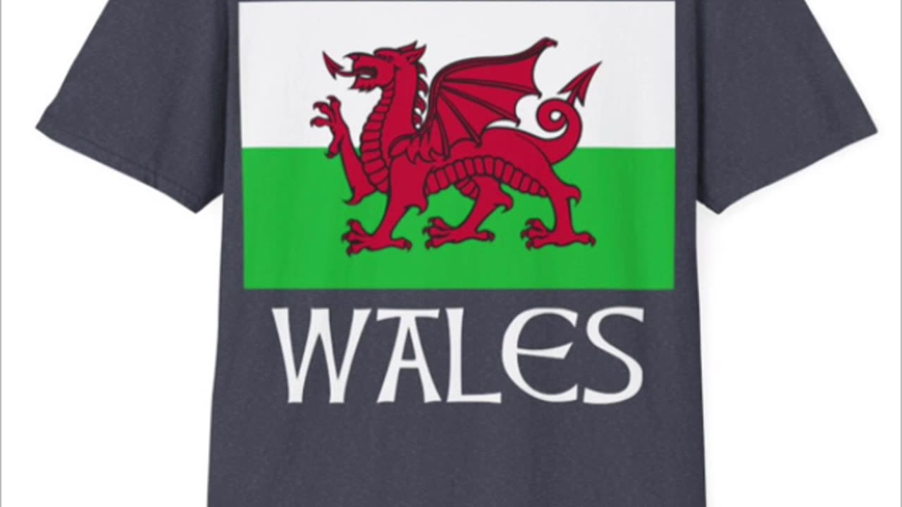 Wales / Welsh Flag / Cymru Flag / St. Davids Day / Celtic / Red Dragon of Wales T-Shirt