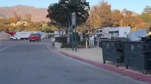 This is where many firefighters fighting the Los Angeles Pacific Palisades fires are sleeping...