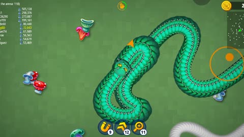 WORMSZONE.IO | GIANT SLITHER SNAKE TOP 01 / Epic Worms Zone Best Gameplay! |