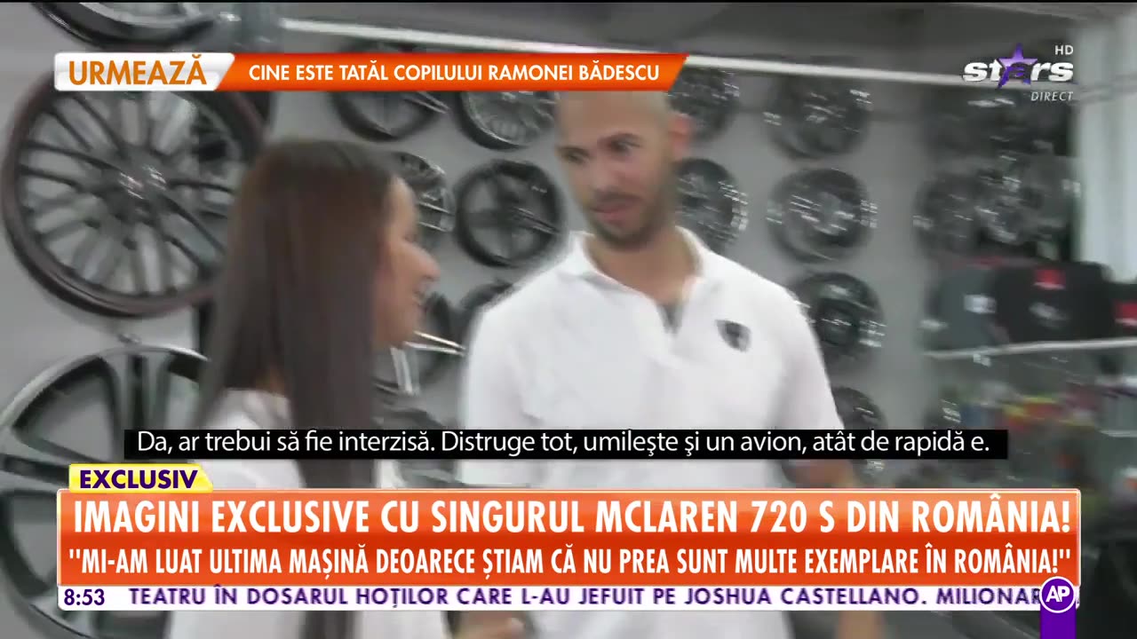 Andrew Tate Interview with Romanian Channel in McLaren 720