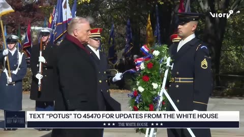 Trump lays wreath at Arlington to honour fallen soldiers