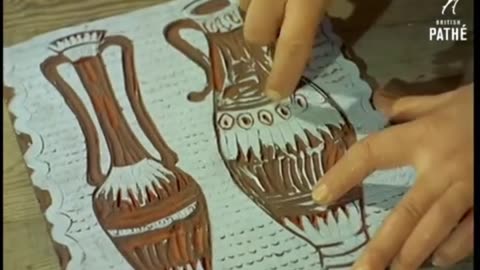 Fabric painting year of 1955