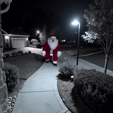 Terrifying Santa Claus caught on CCTV