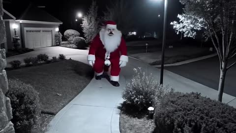 Terrifying Santa Claus caught on CCTV