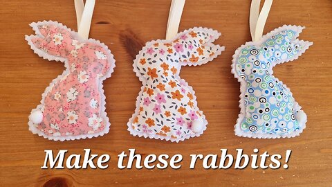 How to make these gorgeous hanging bunny rabbits for Easter 🐇🐇