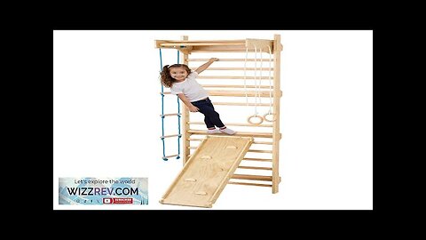 Swedish Ladder Wall Gym 5 in 1 Wooden Indoor Playground Climbing Toys Review