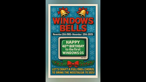 Windows Bells (1985 → 2025) - CoPilot