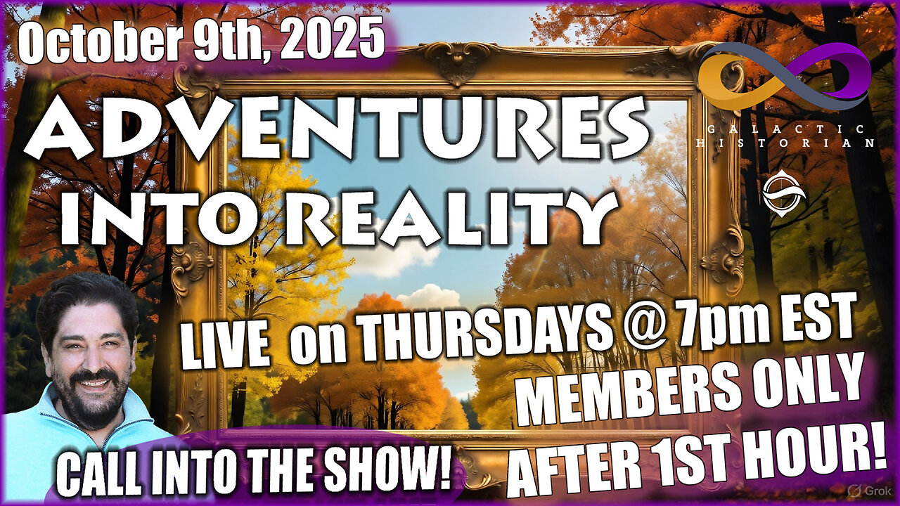 Call in to Adventures Into Reality with Andrew Bartzis - Members Only after the 1st hour!