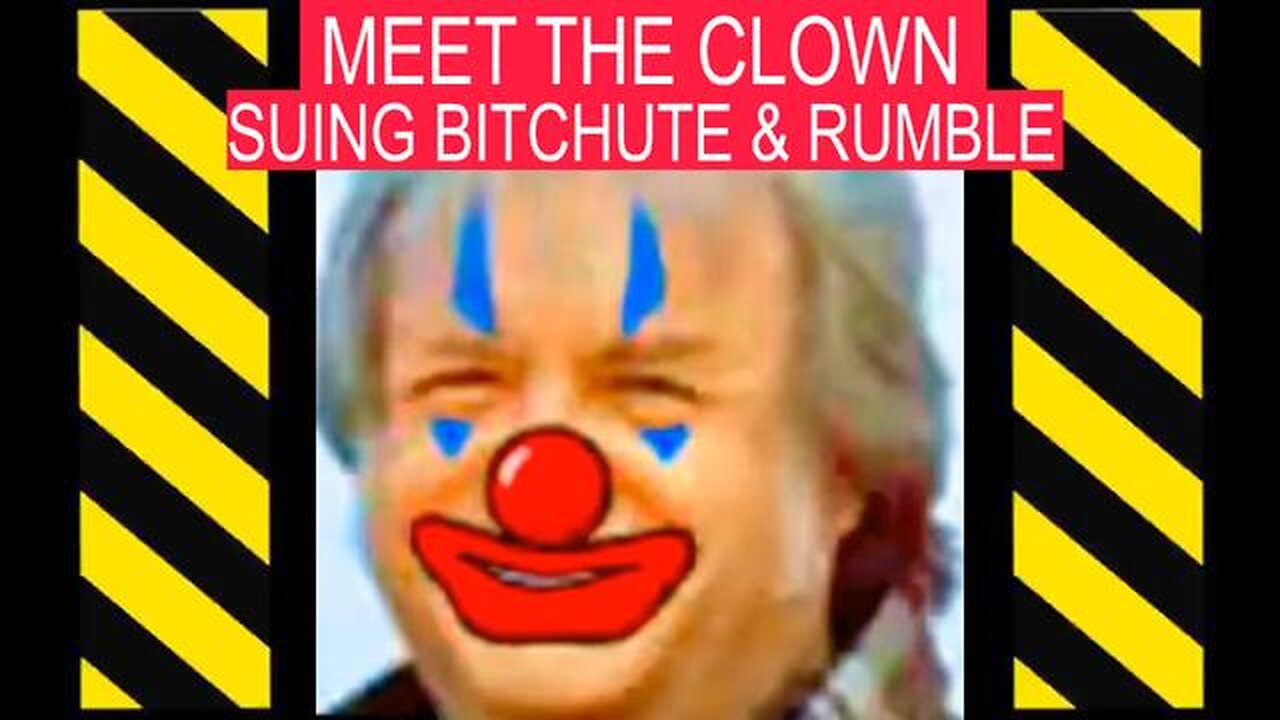 MEET THE CLOWN SUING BITCHUTE & RUMBLE FOR 30M EACH & HIS TEAM OF RETARDED NIGGERS