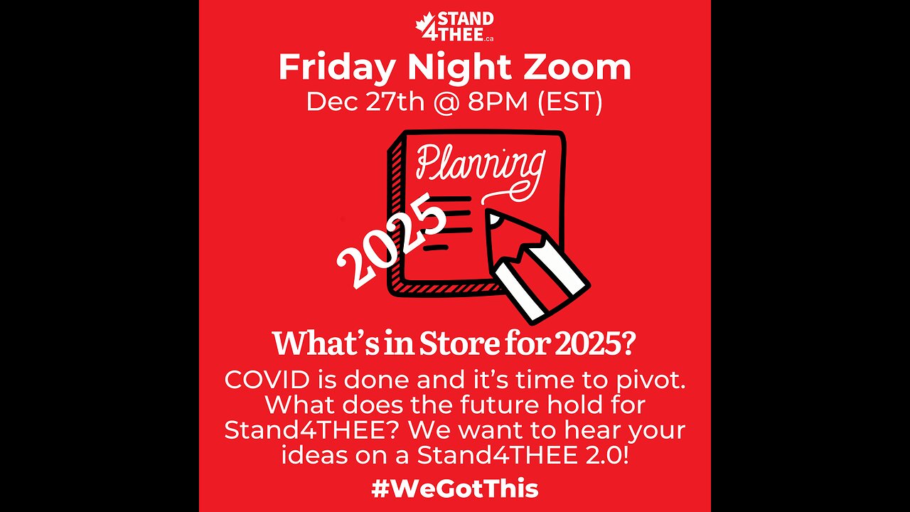 Stand4THEE Friday Night Zoom Dec 27th - What's the Future of Stand4THEE?