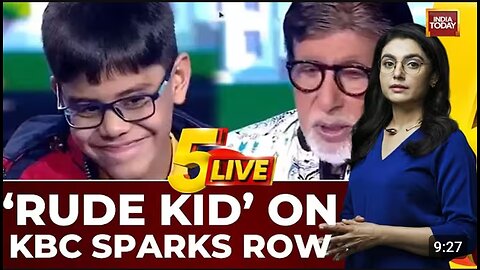 KBC Kid's 'Rude' Chat With Big B Sparks Massive Parenting Debate Online | India Today