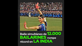 Un dron captura a 12.000 bailarines batiendo un récord Guinness en la India