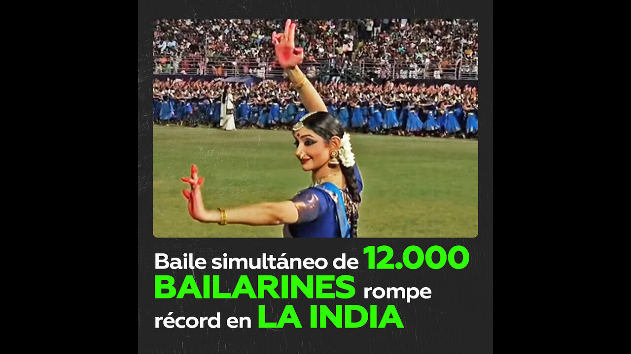 Un dron captura a 12.000 bailarines batiendo un récord Guinness en la India