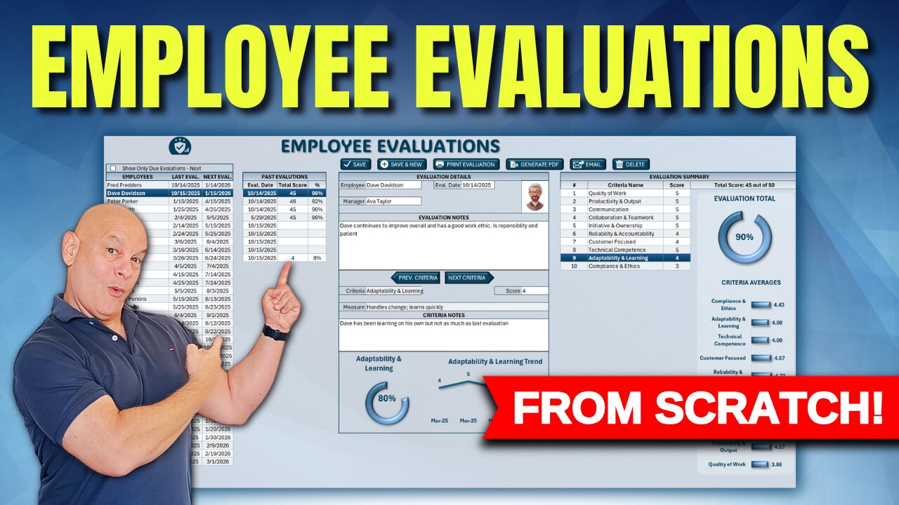 I Build a Complete Employee Evaluation App in Excel